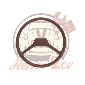 Volant 2cv mehari dyane double branche avec cache central marron