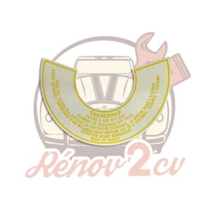 Autocollant pour filtre à air TECALEMIT demi cercle