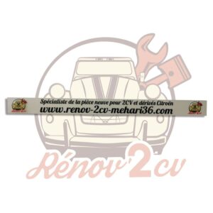 Autocollant Rénov 2cv pour vitre arrière de capote