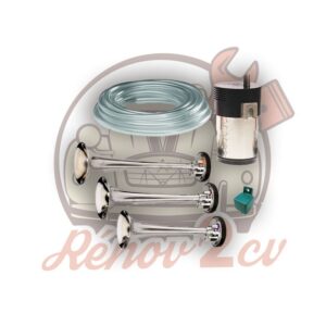 Avertisseur 3 trompes chromé