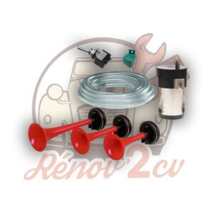 Avertisseur 3 trompes son alterné