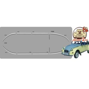 Kit autocollant 2cv dolly 1ere serie gris cormoran / rialto