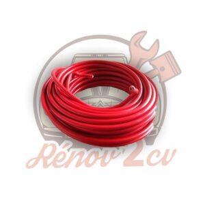 Cable de batterie rouge longueur 1 mètre 25mm² pour 2cv Méhari Dyane Acadiane