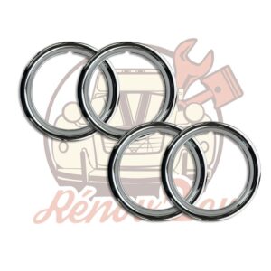 Cerclage de jante plastique chromé lot de 4 pour 2cv Méhari Dyane Acadiane Ami6 Ami8