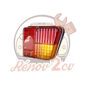 Feu arrière droit 2cv en metal, modèle Seima, refabrication