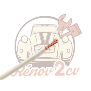 Fils électrique 2cv Faisceau électrique Section 1.5 Blanc 1 mètre