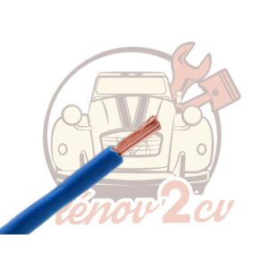Fils électrique 2cv Faisceau électrique Section 4 Bleu 1 mètre