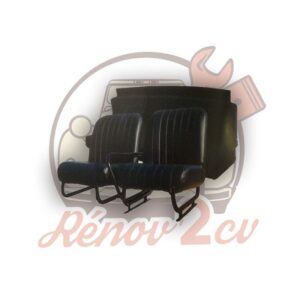 Garniture sièges et banquette skai noir Méhari sans mousse