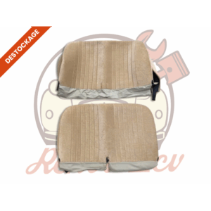 Jeu de garnitures pour 2 banquettes 2cv Velours Beige