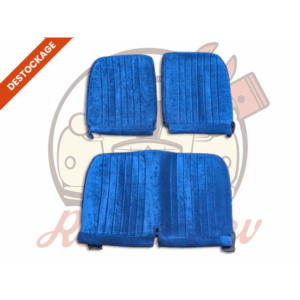 Jeu de garnitures pour 2 sièges avant asymétriques 2cv Bleu velours