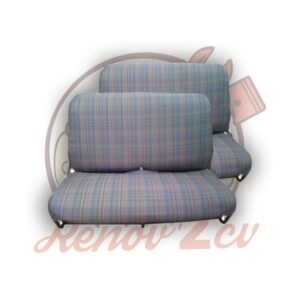 Jeu de garnitures pour 2 banquettes AV et AR 2cv ecossais