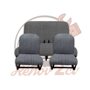 Jeu garnitures sièges banquette 2cv pied de poule Symétrique Origine