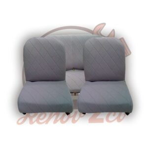 Jeu garnitures sièges et banquette 2cv gris charleston Asymetrique