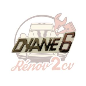 Lettrage chrome autocollant " Dyane 6 "
