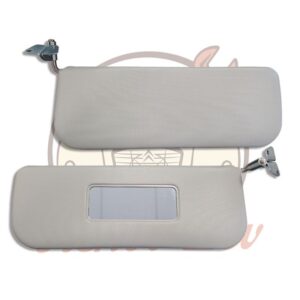 Lot de 2 pare soleil gris gaufré avec support pour 2cv