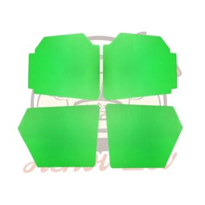 Lot de 4 panneaux de porte en skai vert grand modèle 2cv