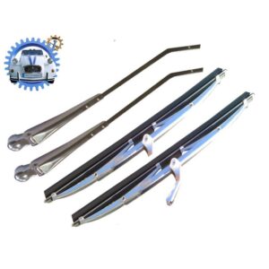 Pack essuie glace Méhari 28cm INOX  à clipser sur bras INOX