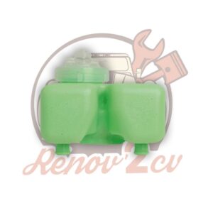 Reservoir de maitre cylindre double circuit  vert 2cv Méhari Dyane Acadiane