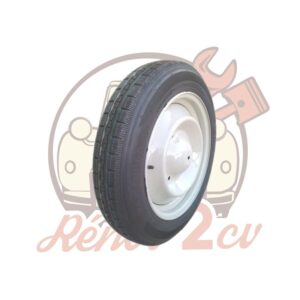 Roue complete 125/15 RENOV2CV 2cv dyane blanche