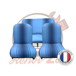 Sièges complets 2CV Bleu rayé sièges banquette Asymétrique