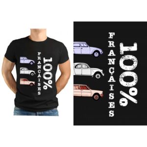 T-shirt NOIR " 100% françaises "