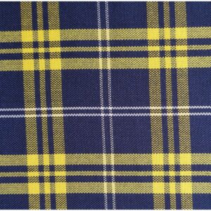 Tissus au mètre Ecossais  bleu et jaune