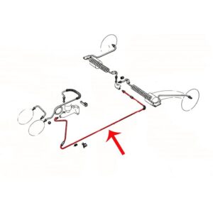 Tuyau de frein M8x125 maitre cylindre / repartiteur Y arriere pour Acadiane