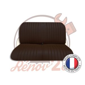 Banquette complète 2CV Skai noir perforé avant avec rabat