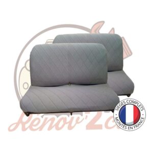 Banquettes complètes 2CV Gris Charleston 2 banquettes avec rabat