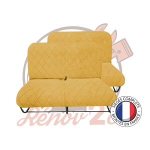 Banquettes complètes 2CV Moutard à losanges avec rabat
