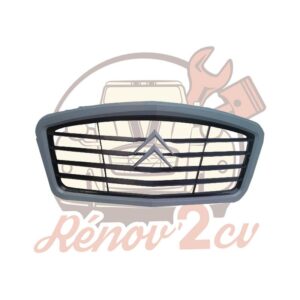 Calandre plastique noire a bord gris