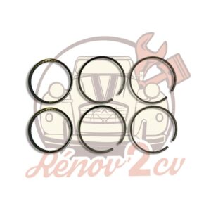Jeu de segments moteur 602cc 1.5/2/4 MAHLE 74 mm