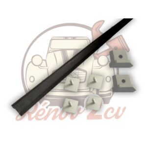 Jonc pare chocs arriere 2cv et Dyane noir nouveau modele