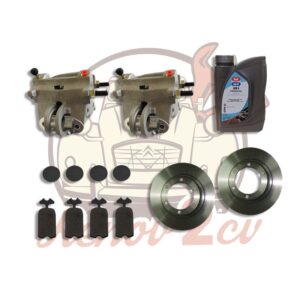 Kit étriers de frein+ disques + plaquettes + Liquide pour 2cv Méhari Dyane
