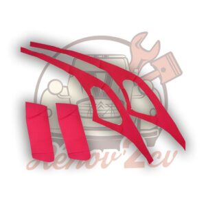 Kit habillage interieur de custode 2cv nouveau modele rouge