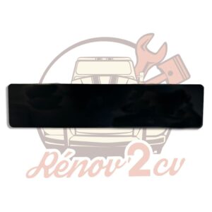 Plaque alu 420x110 sur fond noir 2cv ancien modele avec liste