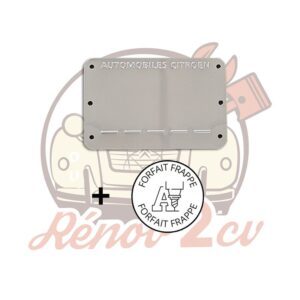 Plaque chassis+Gravage 2cv à partir de juillet 1980 Qualité Supérieure