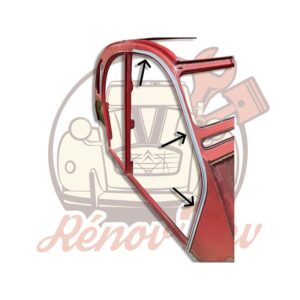 Profil en U goutière pour 2cv cintré avant droit