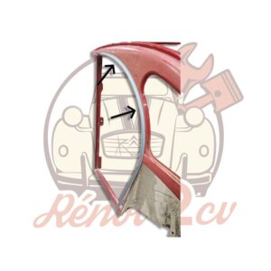 Profil en U gouttière pour 2cv arrière gauche