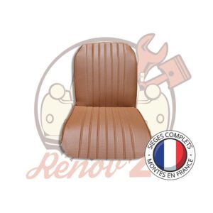 Siège complet 2CV Skai marron perforé avant gauche symétrique