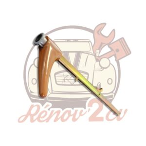 Tirette de frein a main complète Mehari 510mm avec poignée marron